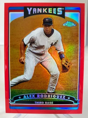 2006 Topps Chrome - Alex Rodriguez #1 Red Refractor /90 - Image 1 of 3