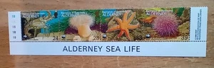 Alderney Mint Stamps Strip Of 4. Sea Life. 1986 WWF. IN VERY GOOD CONDITION. - Picture 1 of 3