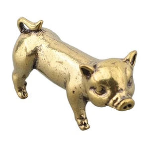 Unique Design Brass Pig Ornament Chinese Symbol Stylish Pendant - Picture 1 of 19
