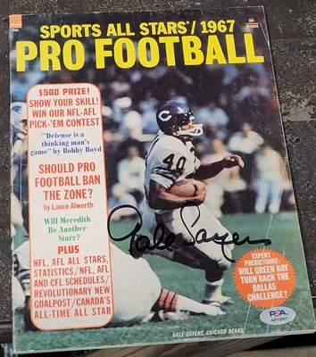 1967 Sports All Stars Magazine Autographed / Signed by Gayle Sayers PSA/DNA! - Image 1 of 4