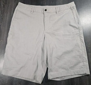 Lululemon Commission Chino Shorts Men 36 Gray Relaxed Qwick Oxford 11" Preppy - Picture 1 of 12