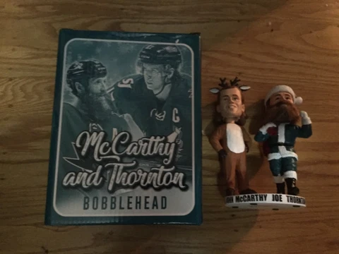 2018 JOE THORNTON BOBBLEHEAD McCarthy Christmas San Jose Sharks Barracuda SGA Cover
