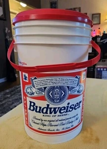 Budweiser Super Cooler BucketRed Lid w/ Styrofoam Interior 6 Gal Vintage 1994 - Picture 1 of 11