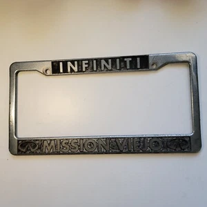 Infiniti Mission Viejo Of California Silver Plastic License Plate Frame - Picture 1 of 2