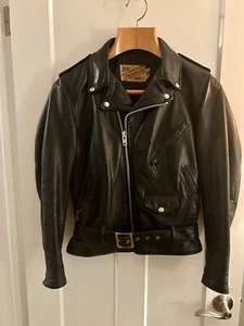 80'S Perfecto by Schott NYC, Leather Jacket Sz 36 ,sleeve 24”collar to waist 26 - Picture 1 of 24