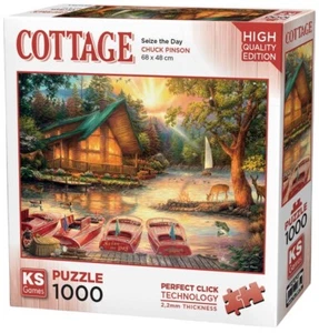 KS Games Jigsaw Puzzle 1000 Pieces Seize the Day Cottage Chuck Pinson - Picture 1 of 2