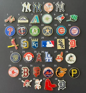 MLB Enamel Pins - Baseball Team Logo Lapel for Tie Hat Jacket Bookbag Gift - Picture 1 of 39