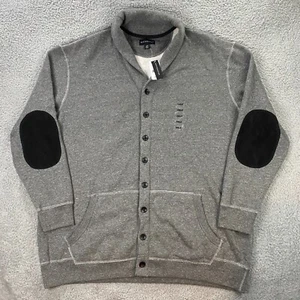 Rochester Sweater Mens 3XLT Big & Tall Cardigan Shawl Collar Elbow Patch NEW - Picture 1 of 11