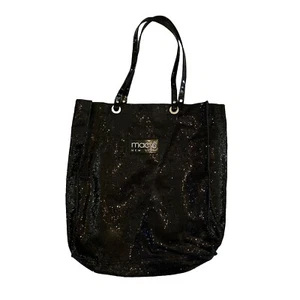 Macy’s New York Tote Bag Black Glitz 2 Handles Everyday Use - Picture 1 of 7