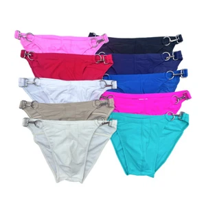Sexy calzoncillos de bikini de cintura baja de secado rápido con bloqueo lateral de metal para hombre - Imagen 1 de 21