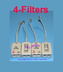 Kit de filtro eliminador de ruido en línea DSL / U-Verse. (4) Pack/Juego Filtros - Imagen 1 de 2
