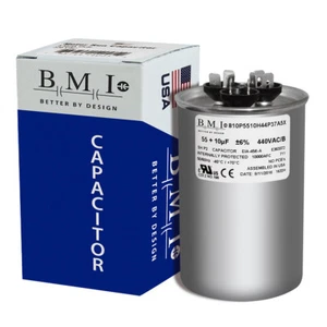Rheem Ruud Capacitor 55+10 370 440 43-23204-38 43-101665-38 USA BMI Replacement - Picture 1 of 5