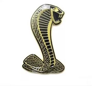 Car Motocycle FENDER TRUNK BADGE EMBLEM Gold Cobra #1 - Picture 1 of 2