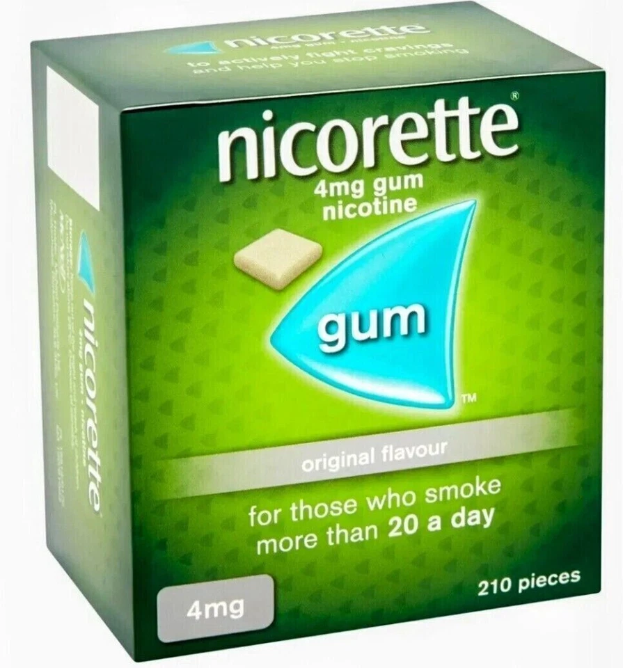 Nicorette 4mg Original Flavor Chewing Gum - 210 pieces