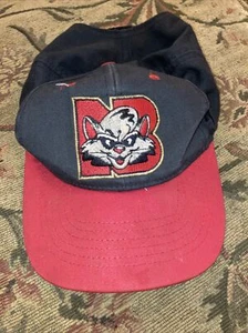 Vintage New Britain Rock Cats By Twins Black Red Baseball Hat - Picture 1 of 11