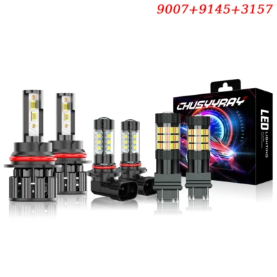 For Ford F250 F 350 Super Duty 01-2004 LED Headlight+Switchback Lights+Fog Light - Изображение 1 из 4