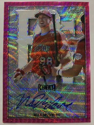 2020 LEAF METAL PERFECT GAME MAX McGWIRE PINK WAVE REFRACTOR AUTO 6/6 M - Image 1 of 2