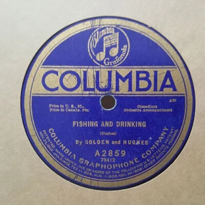 GOLDEN AND HUGHES Fishing And Drinking/Back Home On The Farm COLUMBIA A2859 HEAR - Picture 1 of 1