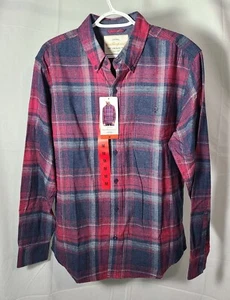original weatherproof vintage Men's Flannel Shirt Lightweight M Cranberry NWT - Picture 1 of 3
