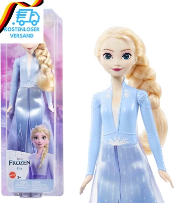 Mattel Disney Prinzessin Elsa Puppe, Die Eiskönigin Puppe Im Reiseoutfit, Kämmba - Bild 1 von 4