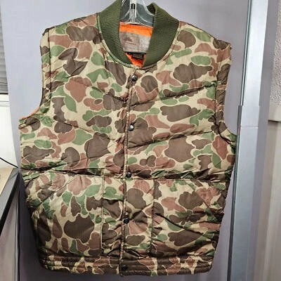 Jaqueta colete acolchoado masculina camelo boa pena L verde marrom camuflagem náilon encaixe - Imagem 1 de 4