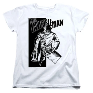The Invisible Man Womens T-Shirt Briefcase White Tee - Picture 1 of 3