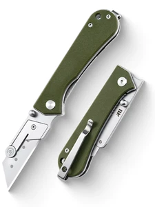U23 Kumpanter Folding Utility Knife G10 OD green Nuknives - Picture 1 of 12