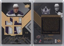 2008-09 Upper Deck UD Black Jerseys Gold /5 Jack Johnson #BAJ-JJ Patch Auto