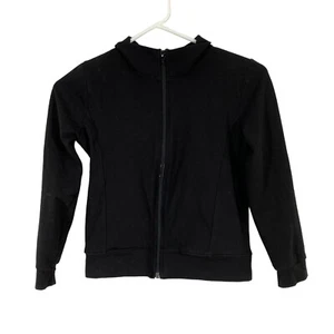 Stretch Is Comfort Girls Black Mock Neck Long Sleeve Full Zip Jacket Size MC 8 - Picture 1 of 9