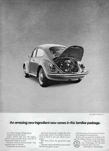 1970 Volkswagen Beetle Bug "Amazing New Ingredient" Original Print Ad - Picture 1 of 1