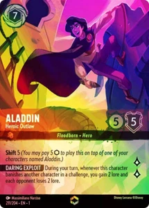 Lorcana Lámina de lavado de tinta Aladdin - Forajido heroico (encantado) - El primer capítulo # - Imagen 1 de 3