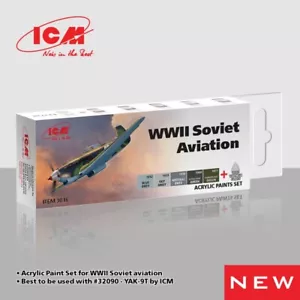 ICM 3016 Set of paints for Soviet Aviation of the Second World War, 6 pcs - Picture 1 of 7