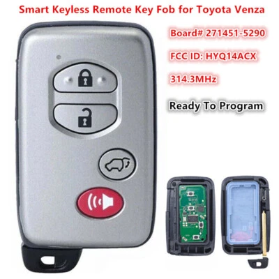 for Toyota Venza 2009-2016 Keyless Smart Remote Key Fob HYQ14ACX 271451-5290 Foto 1 de 4