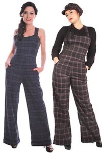 Tartan MARLENE LATZHOSE Retro rockabilly Schottenkaro Hosenträger Hose - Bild 1 von 14