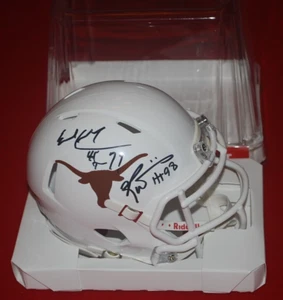 RICKY WILLIAMS EARL CAMPBELL Signed TEXAS LONGHORNS Mini Helmet Beckett 2W285754 - Picture 1 of 3