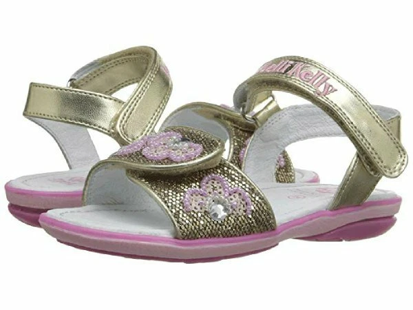 NIB Lelli Kelly Sandals Shoes Fiore Gold Glitter EU 22 23 6 6.5 - Image 1 of 1