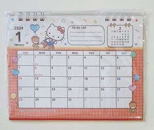 Hello Kitty desk calendar 2024,from January to December,Japanese Edition.new!