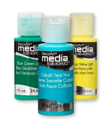 DecoArt Media Fluid Acrylic Paint - highly pigmented artist performance paints