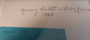1928 YOUNG CORBETT III & RALPH MANFREDO SIGNED  PHOTO & COA - OFFERS ACCEPTED - Picture 1 of 4