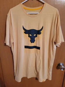 Under Armour Project Rock Men's T-Shirt Yellow Size XL - Picture 1 of 7