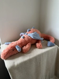 Jellycat - Large Persimmon Snow Dragon -BNWpartial tags original release - plush - Picture 1 of 8