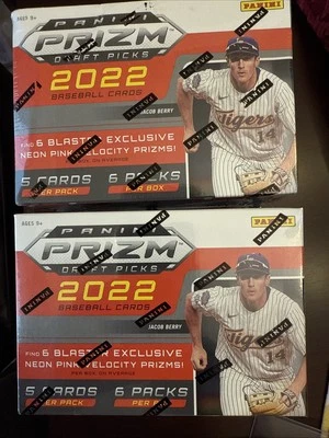 Four Boxes of 2022 Panini Baseball Prizm Draft Picks Blaster Boxes New Unopened - Image 1 of 4