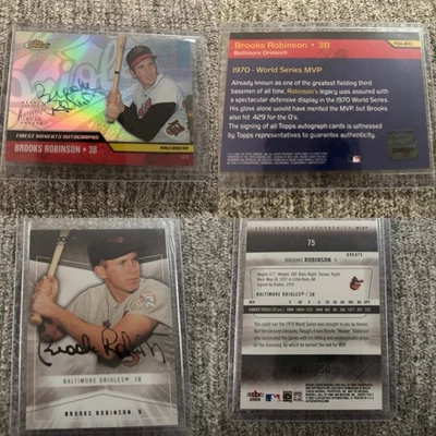 BROOKS ROBINSON 2002 Topps Finest Moments refractor autograph card Orioles - Image 1 of 4