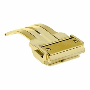 22MM DEPLOYMENT CLASP STRAP FOR 44-45MM HUBLOT BIG BANG FUSION PUSH BUTTON GOLD - Picture 1 of 4