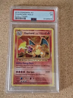 2016 Pokémon TCG Card PSA 1 PR Charizard XY Evolutions Holo Rare #11/108 - Image 1 of 4