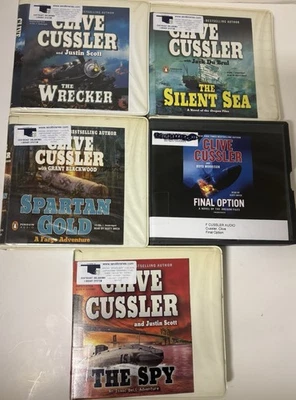 Lot of 5 Clive Cussler Audiobooks Unabridged Western Suspense Bundle Foto 1 de 4
