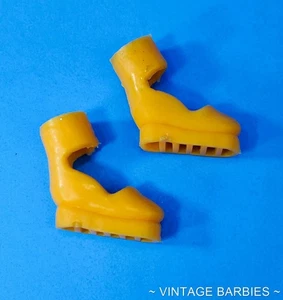 Vintage Hasbro Leggy Doll Orange Heels / Shoes Near Mint ~ 1970's - Picture 1 of 4