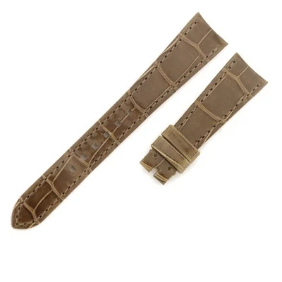 Correa de cinturón Harry Winston Un de repuesto genuina con banda de cocodrilo 17 mm marrón para mujer Foto 1 de 4