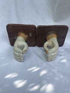 1973 Jim Bailey Pottery Hands Towel Holder READ - Picture 1 of 13