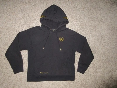 MUHAMMAD ALI ЧЕМПИОН ТОЛСТОВКА С КАПЮШОНОМ ЧЕРНЫЙ С КАПЮШОНОМ ТОЛСТОВКА МУЖЧИН SZ БОЛЬШОЙ ЗОЛОТОЙ ЛОГОТИП - Изображение 1 из 4